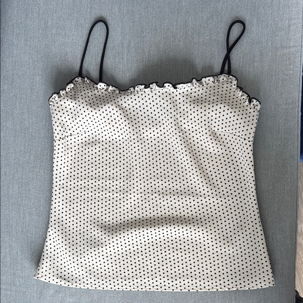 Vintage Polka Dot Spaghetti Strap Top Cartise Sport